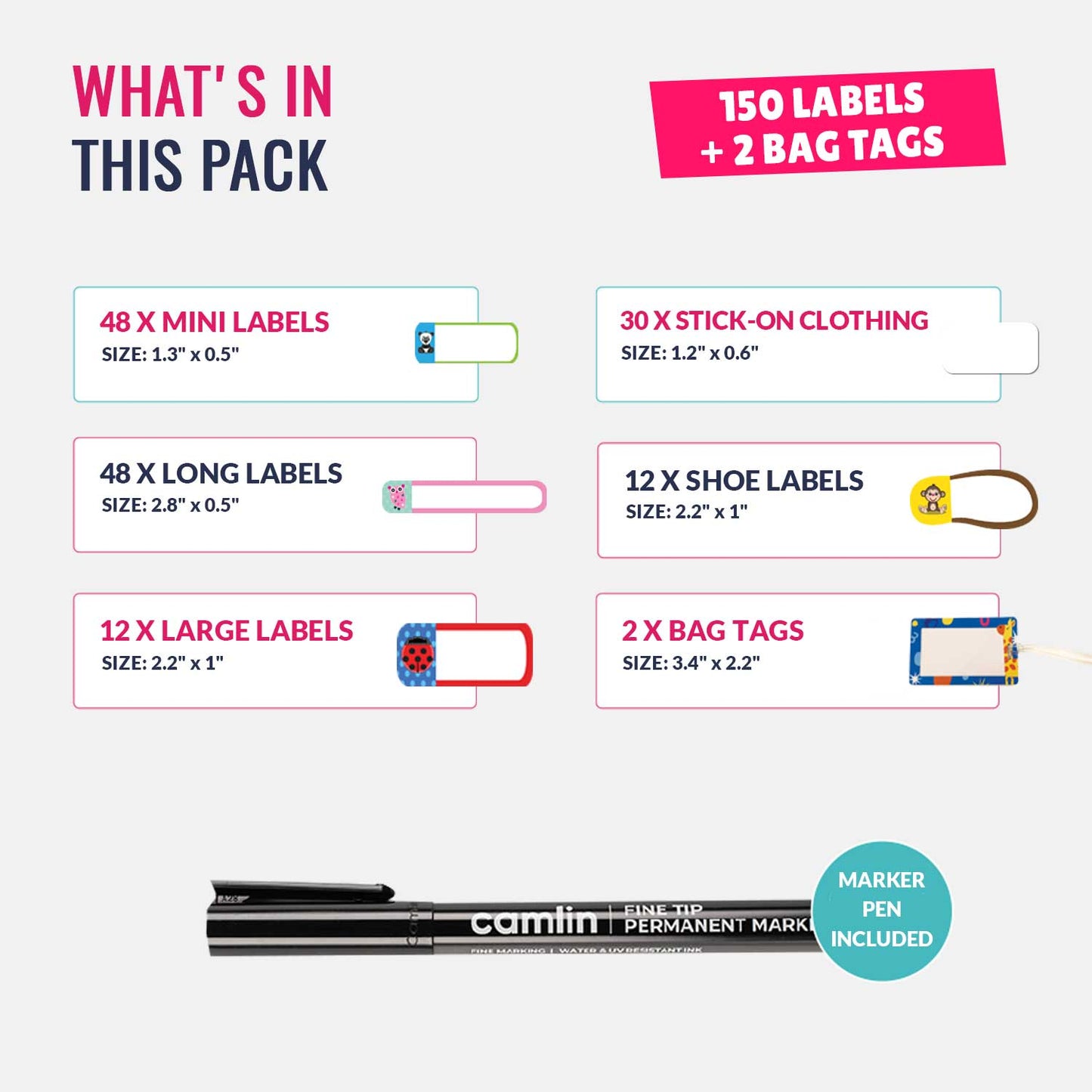 Daycare Labels Essentials Pack